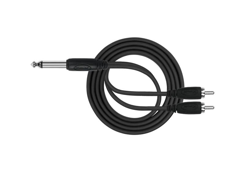 Kirlin Y344-3BK kabel met 2 RCA-aansluitingen, stereo, 3 meter