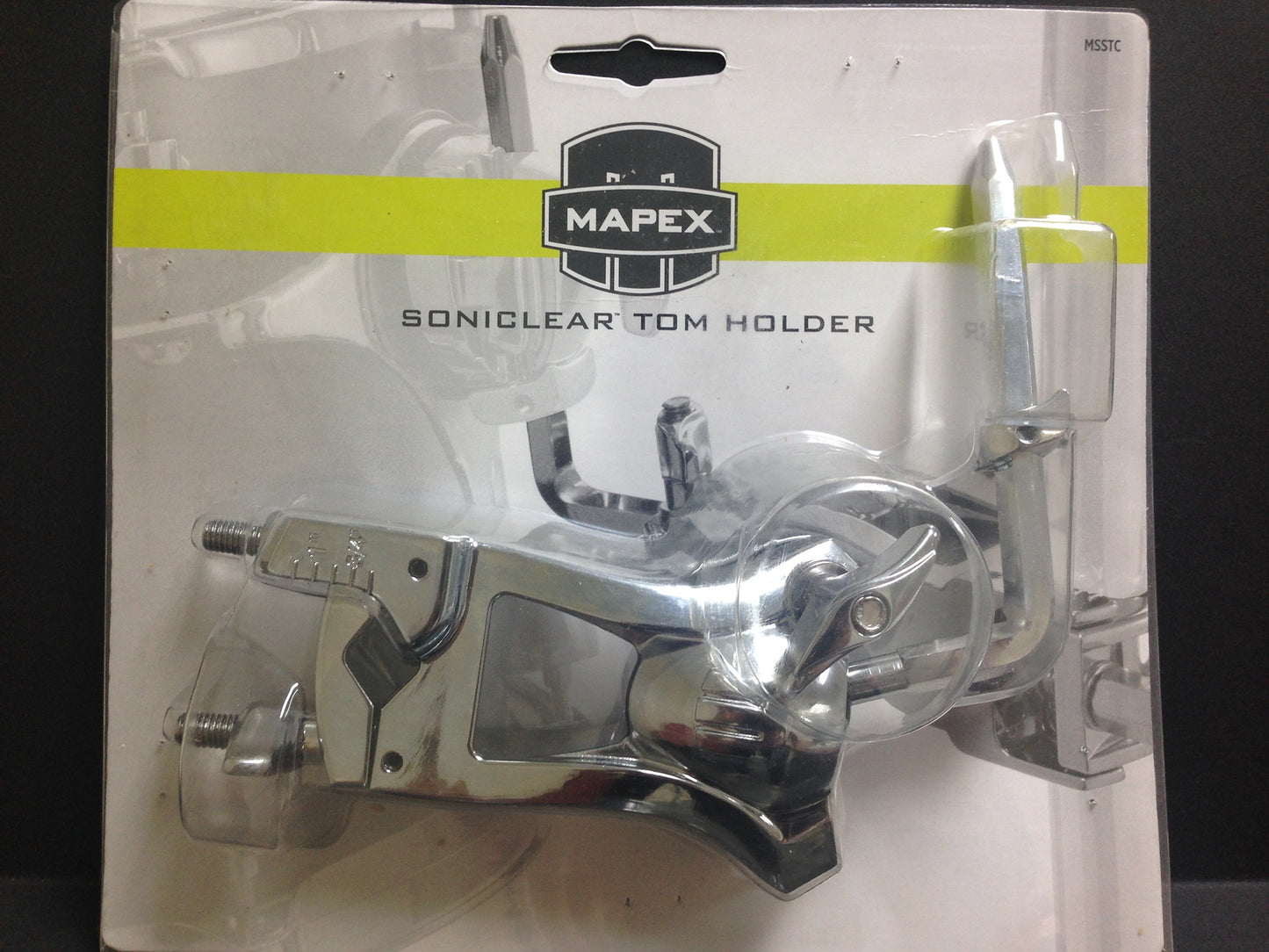 Attache tom simple Sonic Clear, rotule à boule, chrome