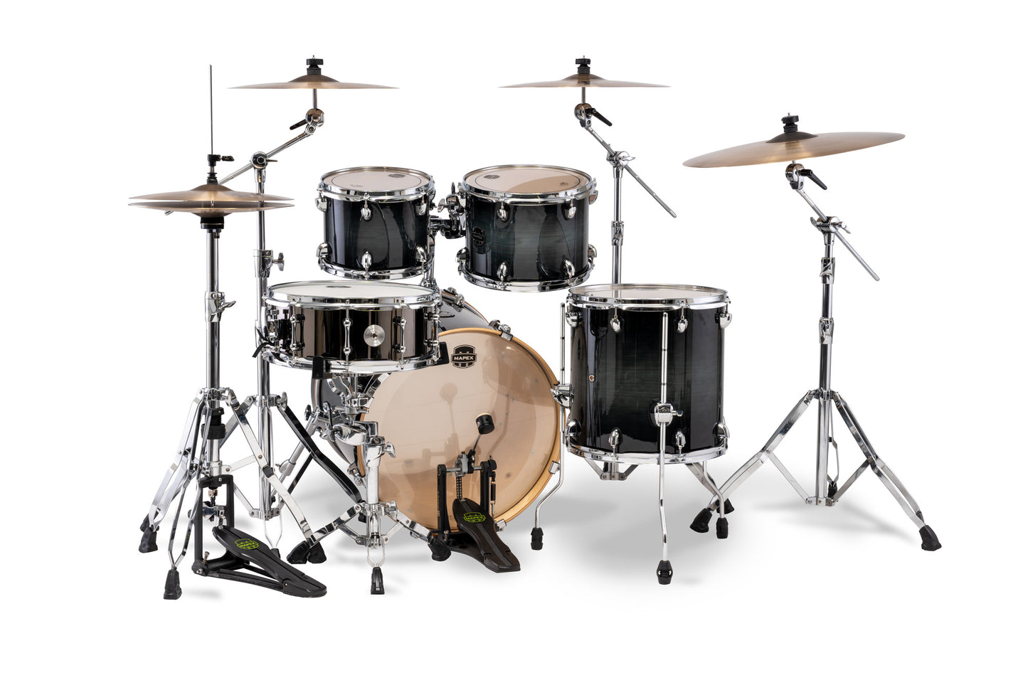 Batterie Mapex Armory fusion 5 fûts, bouleau et érable, sans accessoires, Black Onyx