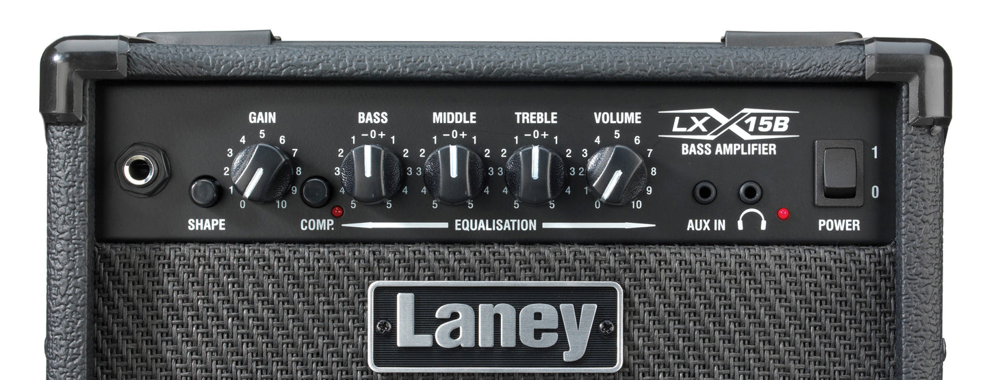 Ampli basse électrique 15W, 2x HP 5", 1 canal avec compresseur commutable, EQ 3 bandes, switch Shape, 6.5 kg, noir