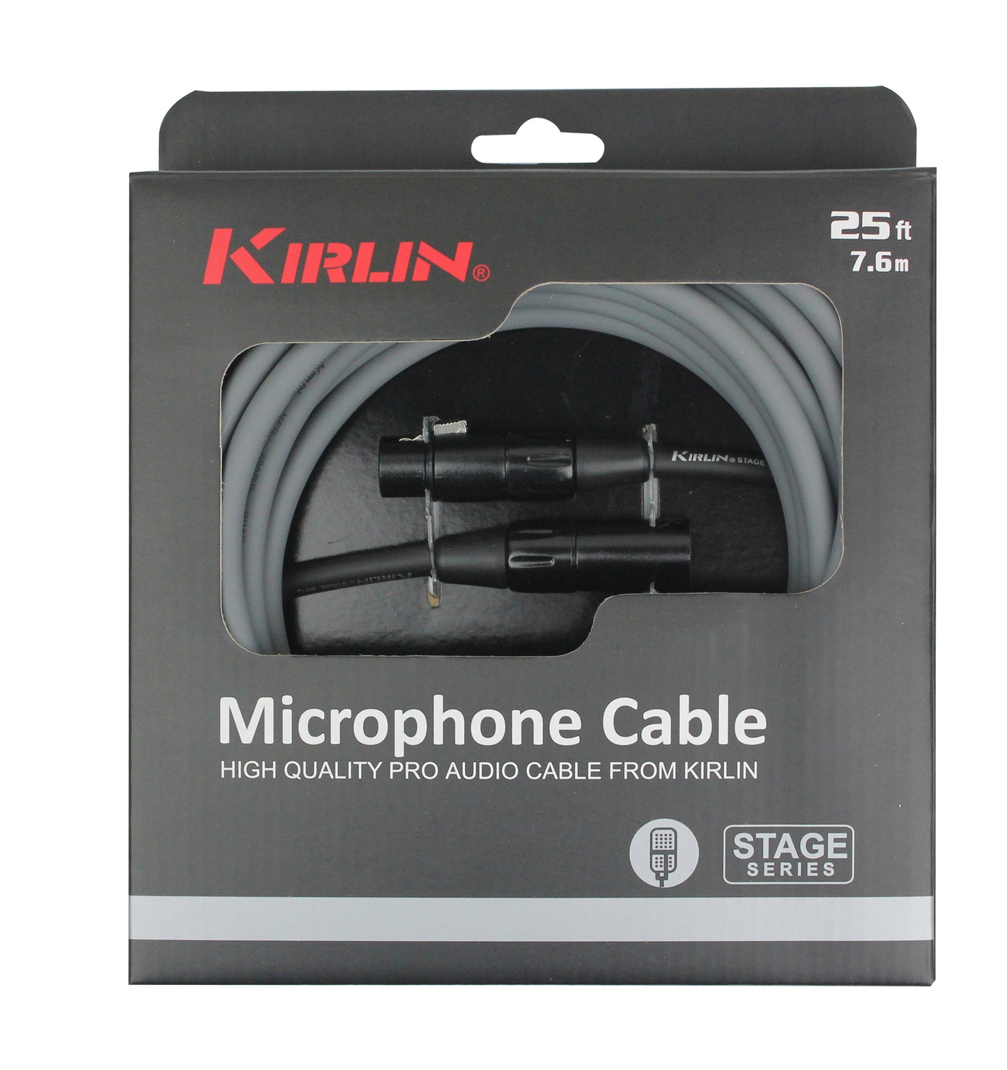 Câble micro STAGE XLR mâle/XLR femelle, 6 mètres, gris