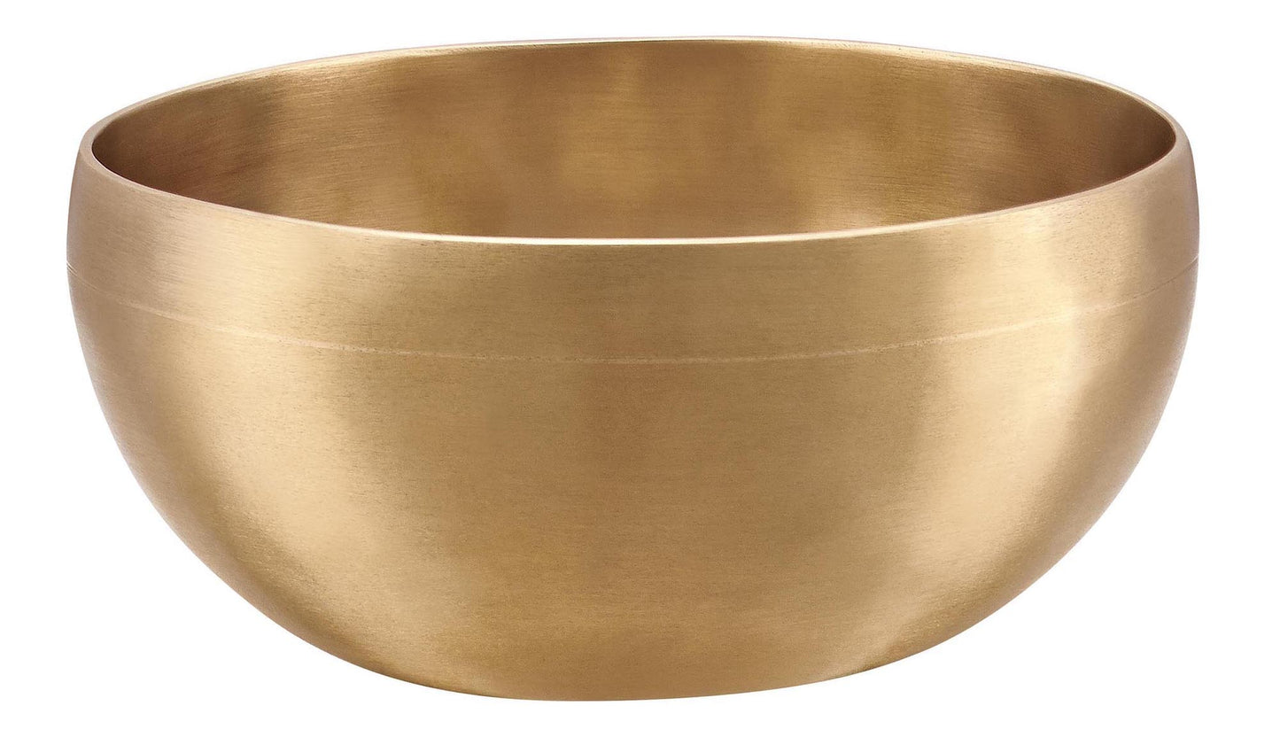 Bol tibétain UNIVERSAL, Ø 14-14.5cm, 570-620g, livré avec housse et anneau de feutre (support), fabrication artisanale en Inde