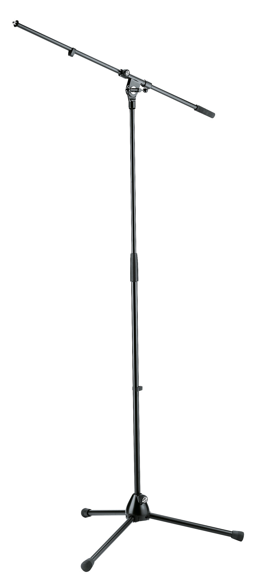 Support micro avec perche, pieds longs rabattables, dispositif de serrage anti-rayures et anti-déformation, 3.13 kg, noir
