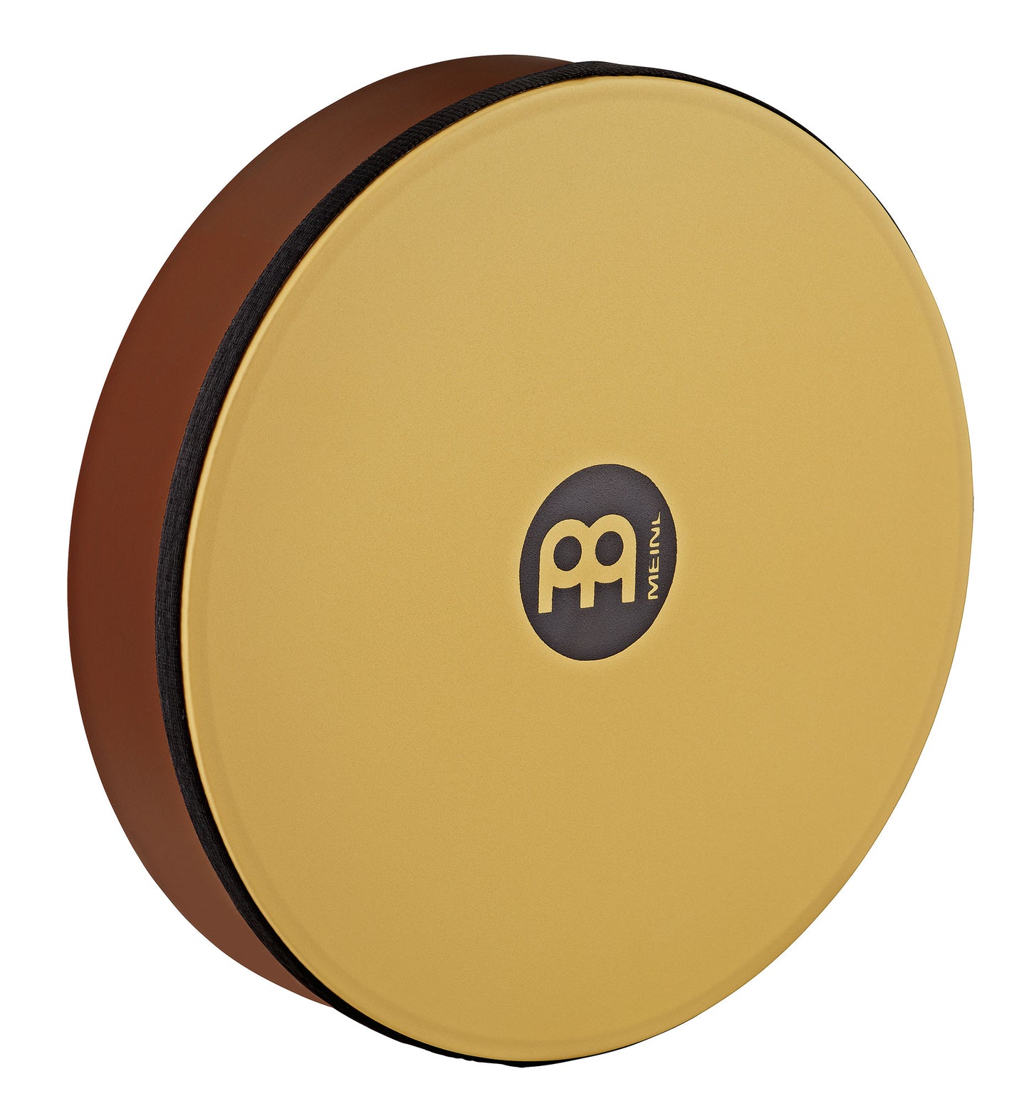 Hand Drum 12", corps en hévéa, peau synthétique True Feel, sans cymbalettes, design ergonomique, African Brown