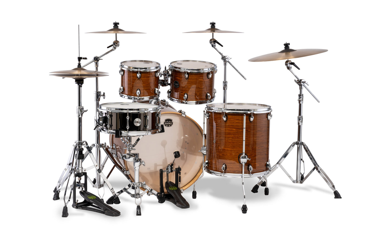 Batterie Mapex Armory Stage 22, 5 fûts, bouleau et érable, sans accessoires, Roasted Chesnut