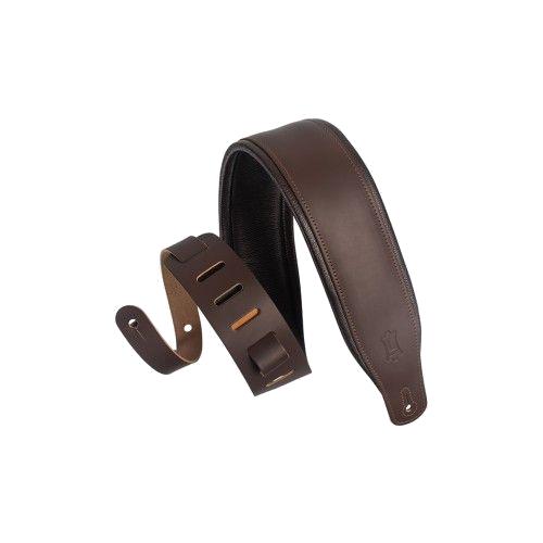 Levy's Sangle cuir rembourréeavec rebord de confort Dark Brown