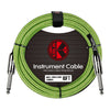 Kirlin IW201-10GR Mono Jack-Jack Gitaarkabel 10 M