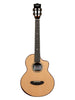 Kala Contour Deluxe interamente in legno massello, abete lucido e palissandro, baritona con spalla mancante, fornita con custodia morbida