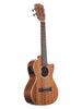 Kala Gloss Solid Mahogany, Tenor Cutaway électro-acoustique, livré avec étui