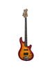 Lakland Skyline 44-02 Deluxe Quilt, 4-string – Cherry Sunburst Satin, Rosewood Fingerboard