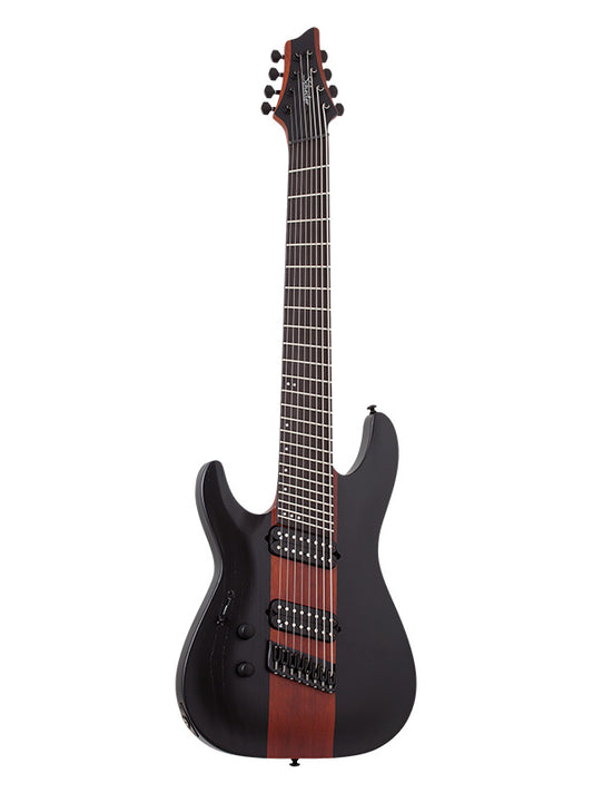 Schecter C-8 Multi-Scale Rob Scallon, gaucher - Satin Dark Roast