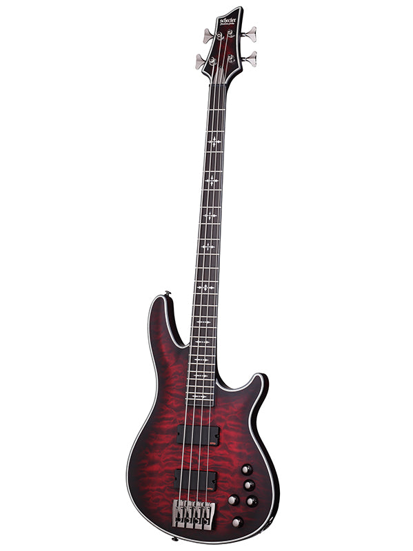 Schecter Hellraiser Extreme 4 Basse - Crimson Red Burst Satin