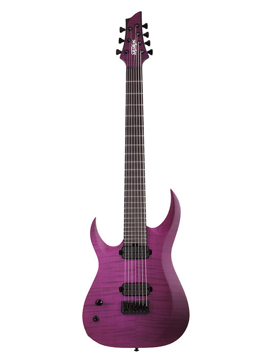 Schecter John Browne Tao-7, gaucher - Satin Trans Purple