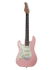 Schecter Nick Johnston Signature, SSS-Tonabnehmer, Linkshänder – Atomic Coral