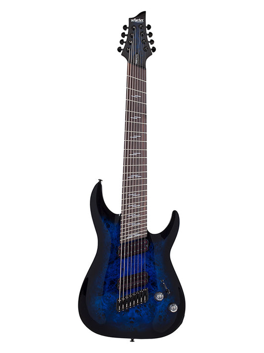Schecter Omen Elite 8 Multi-scale - See Thru Blue Burst