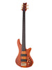 Schecter Stiletto Studio 5 Fretless, Linkshänder – Honig-Satin