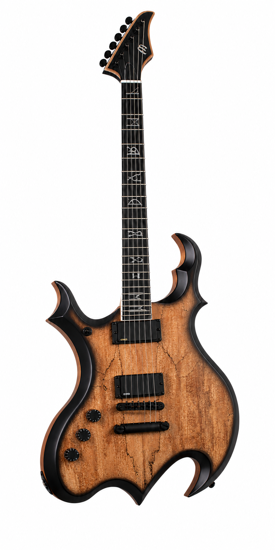 Schecter Wrathmaker Spalted Maple, linkshandig - Black Burst