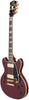 D'Angelico Deluxe Mini DC Satin Transparent Weinrot