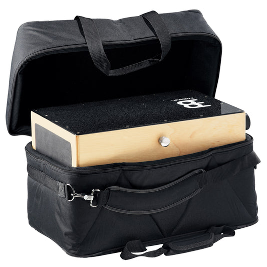 Housse cajon pro, nylon rembourré, poignée, sangle rembourrée, poche externe, 52x30.5x30.5cm, noir