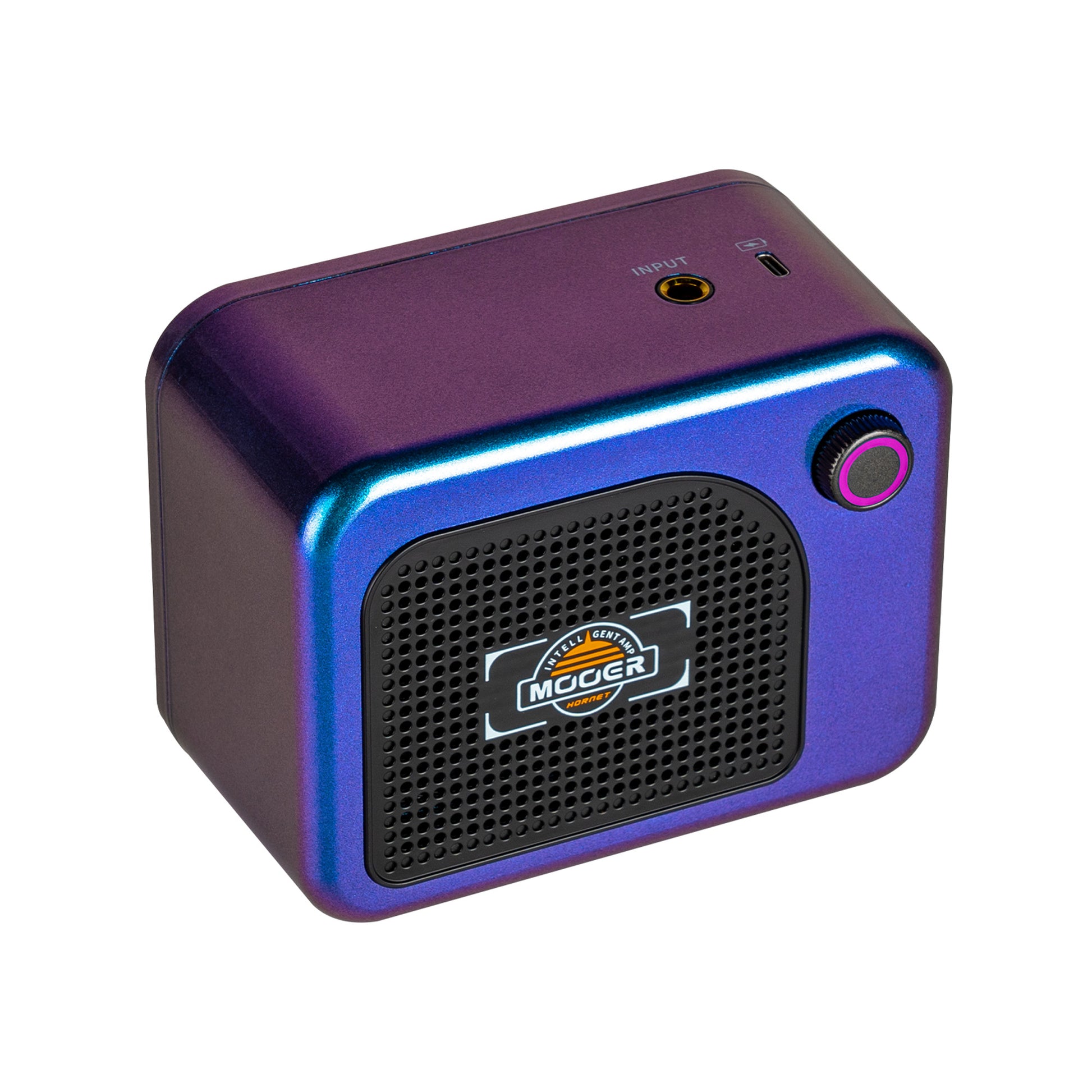 Ampli HORNET 05i, 5W, HP 2", 52 modélisations d'amplis, 49 effets, accordeur, looper, Bluetooth, USB-C, alimentation, bleu