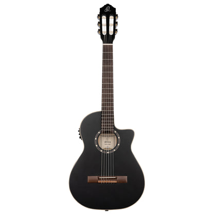 RCE12534-SBK, corps Thinline, pan coupé, EQ Magus X/G, table épicéa, f/e acajou, sillet 45 mm, housse, noir satiné