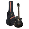 Ortega RCE125SBK-34 3/4 Thinline Noir Satiné
