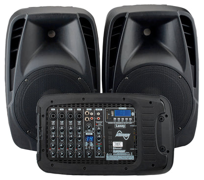 Système polyvalent complet AH2500D, 2x 500W avec enceintes 10", mixeur, 2 micros et câbles, effets intégrés, 18.7 kg, noir
