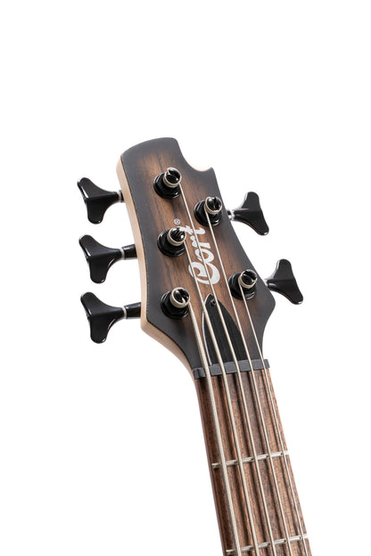C5 Plus OVMH, corps acajou avec table ovangkol/érable, micros Bartolini MK-1 et préampli Markbass, brun antique dégradé