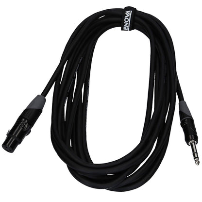 Câble micro XLR femelle/Jack stéréo, 6 mètres, noir