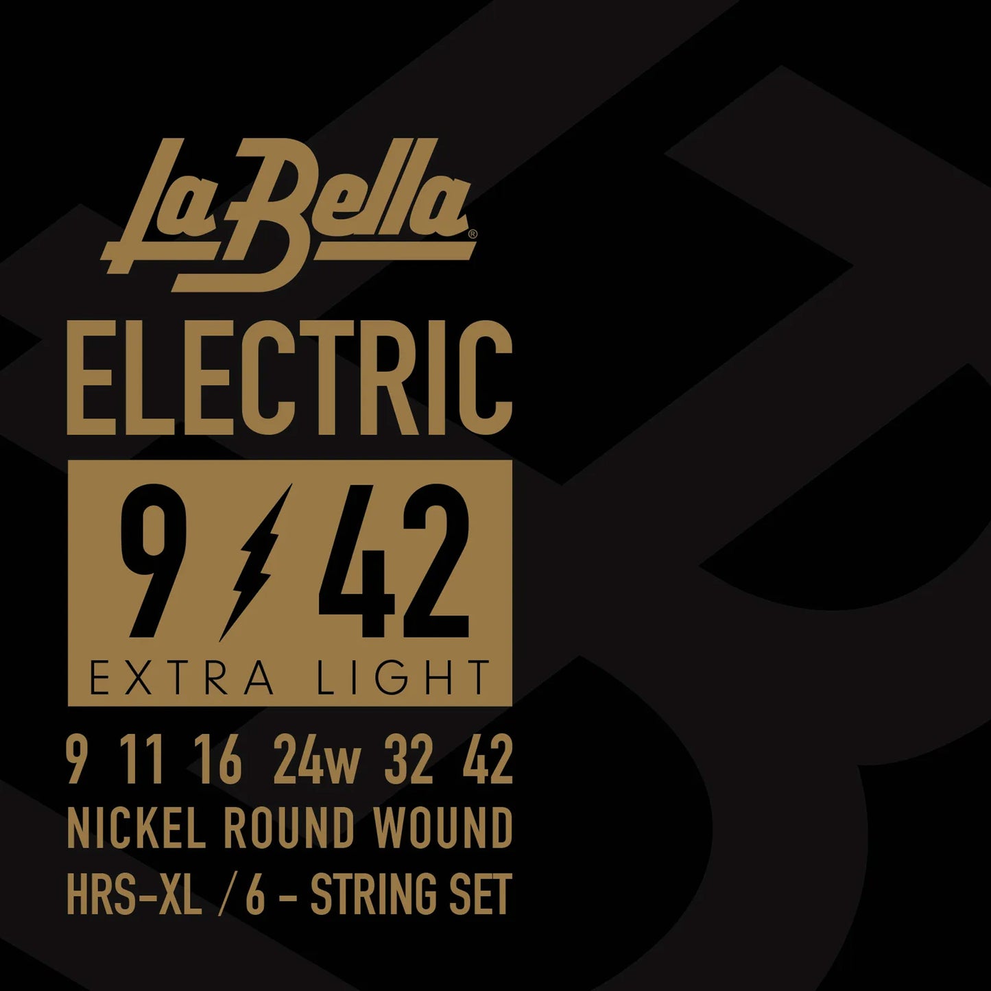 Jeu pour guitare électrique ELECTRIC, Extra Light (9-11-16-24W-32-42), acier plaqué nickel filé rond