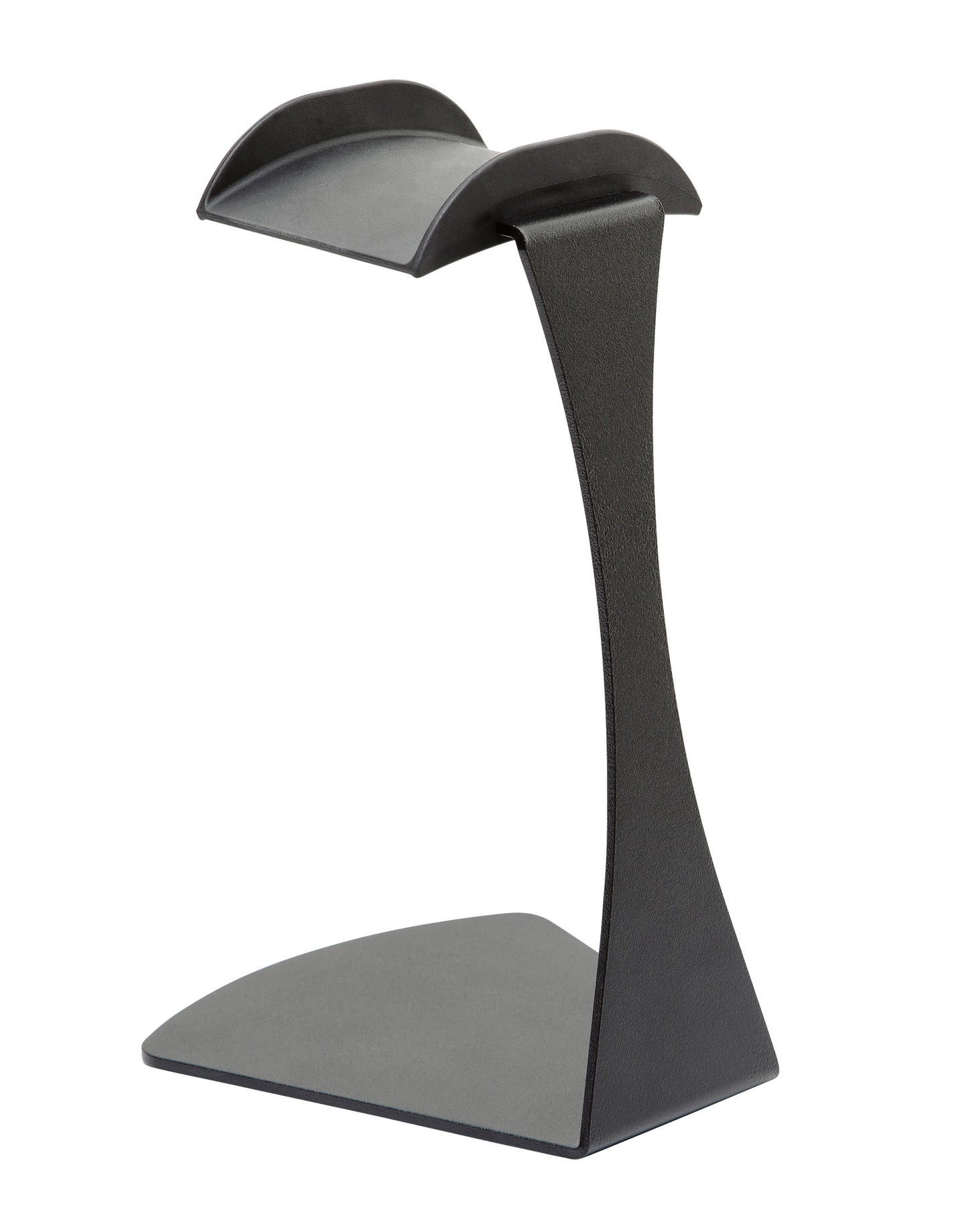 Support pour casque audio, acier, placement sur table, revêtement antidérapant, poids 0.694 kg, noir