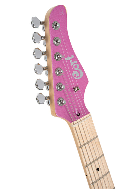 G250 SPECTRUM, corps tilleul, manche érable, touche érable, 2 micros double Cort Alnico V, trémolo, violet métallisé
