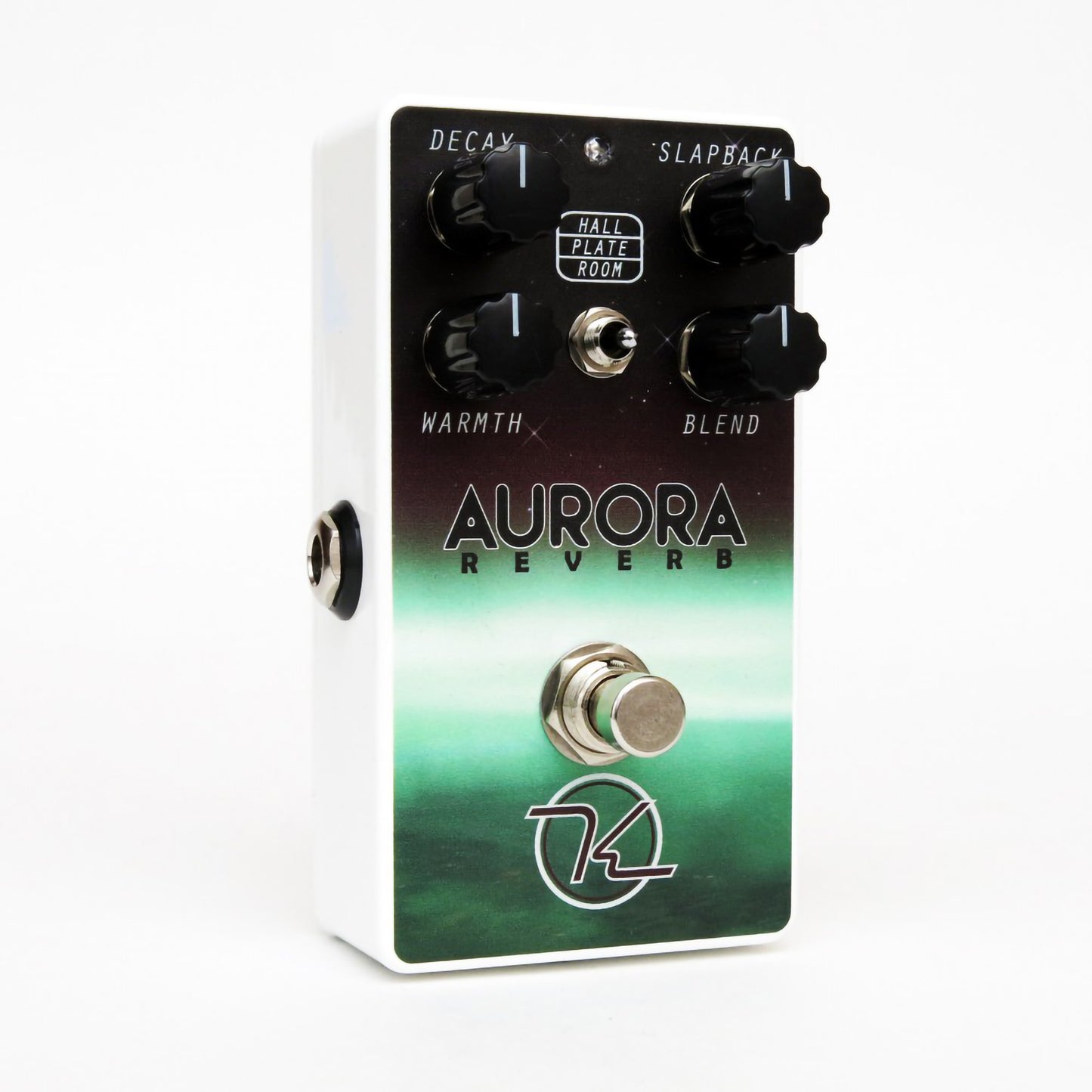 Pédale AURORA DIGITAL REVERB, réverb digitale 3 modes (hall/plate/room), blanc