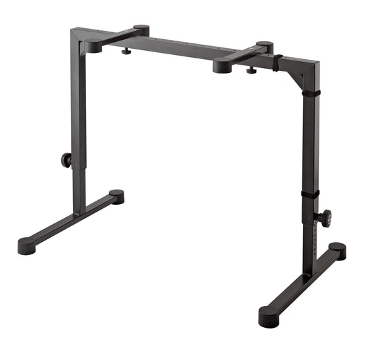 Support clavier"Omega", en acier, hauteur de 0.6 m à 1.02 m, poids supporté 50 kg, 9.5 kg, noir
