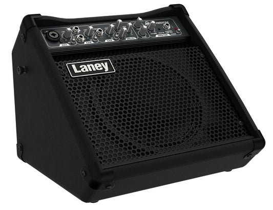 Ampli polyvalent 5W, alimentation par 6 piles LR6 ou par transfo 12V fourni, HP 8" Custom, 3 canaux, entrée XLR/jack sur canal 1