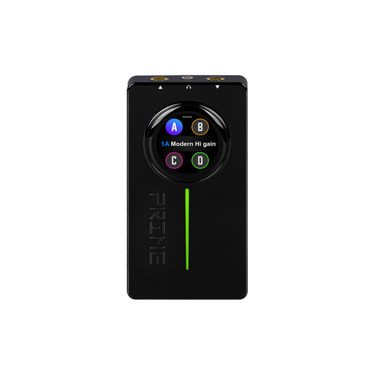 Interface PRIME P2, pour guitare électrique, écran tactile, technologie MNRS de modélisation d'amplis et d'effets, noir