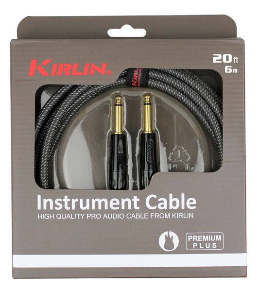 Câble instrument PREMIUM PLUS Jack/Jack, 6 mètres, gris
