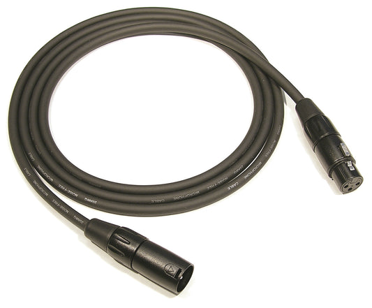 Câble micro MEDIUM XLR mâle/XLR femelle, 10 mètres, noir