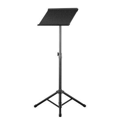 Table ordinateur jusqu'à 16", plateau rembourré haute adhérence, trépied double embase, hauteur réglable, noir