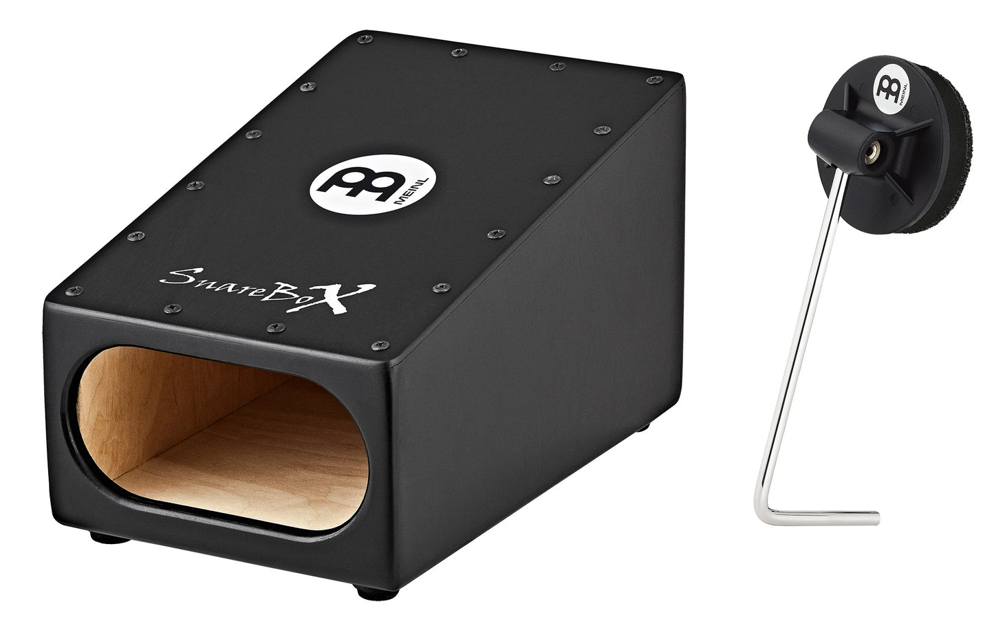 Snarebox Meinl, caisse de résonance en bouleau 19 x 19 x 33cm, bouleau de la Baltique, noir