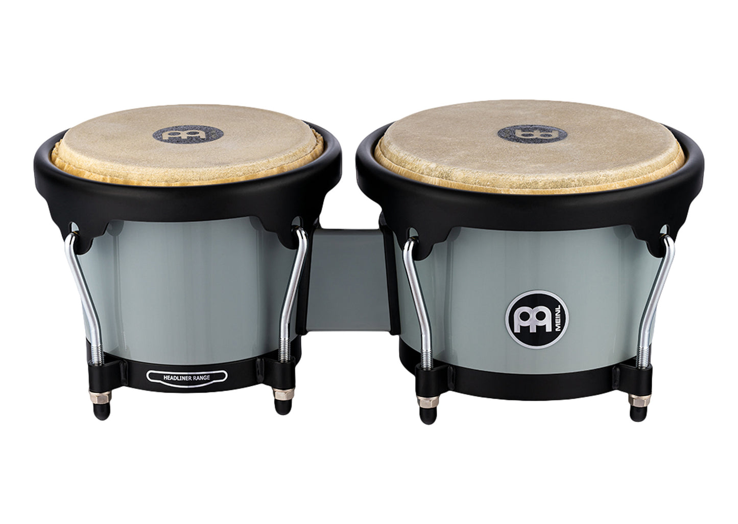 Bongos Journey 6" 1/2 & 7" 1/2, fûts ABS, peaux buffle sélectionnées, cercles arrondis, accastillage noir poudré, Ultimate Grey