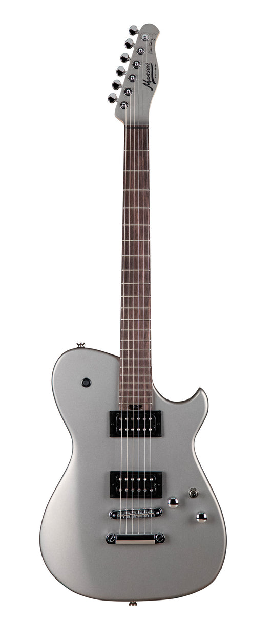MBM-1, signature Matt Bellamy, corps tilleul, manche érable à radius compensé, micros Manson,"Kill" bouton, argent pailleté