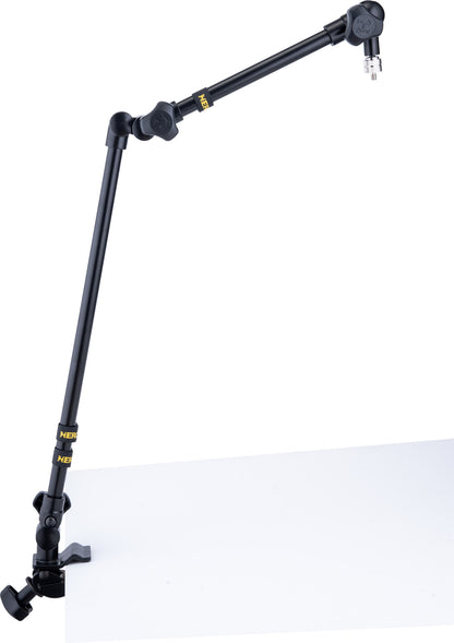 Support pour micro et caméra, attache pour table et pieds ronds ou carrés jusqu'à 3 cm d'épaisseur, noir