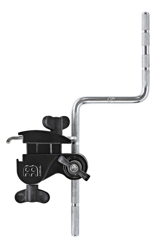 ATTACHE MEINL  SUR CERCLE + TIGE EN Z, ACIER MOULE, NOIR POUDRE, 360° DE ROTATION 3/8