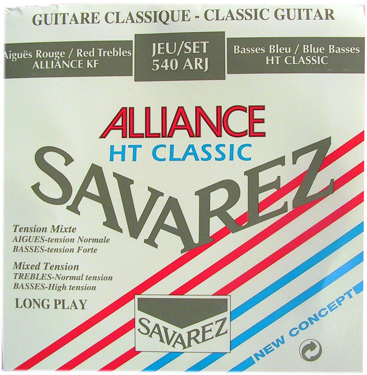 Jeu tension mixte, rouge (tension normale) et bleu (tension forte)