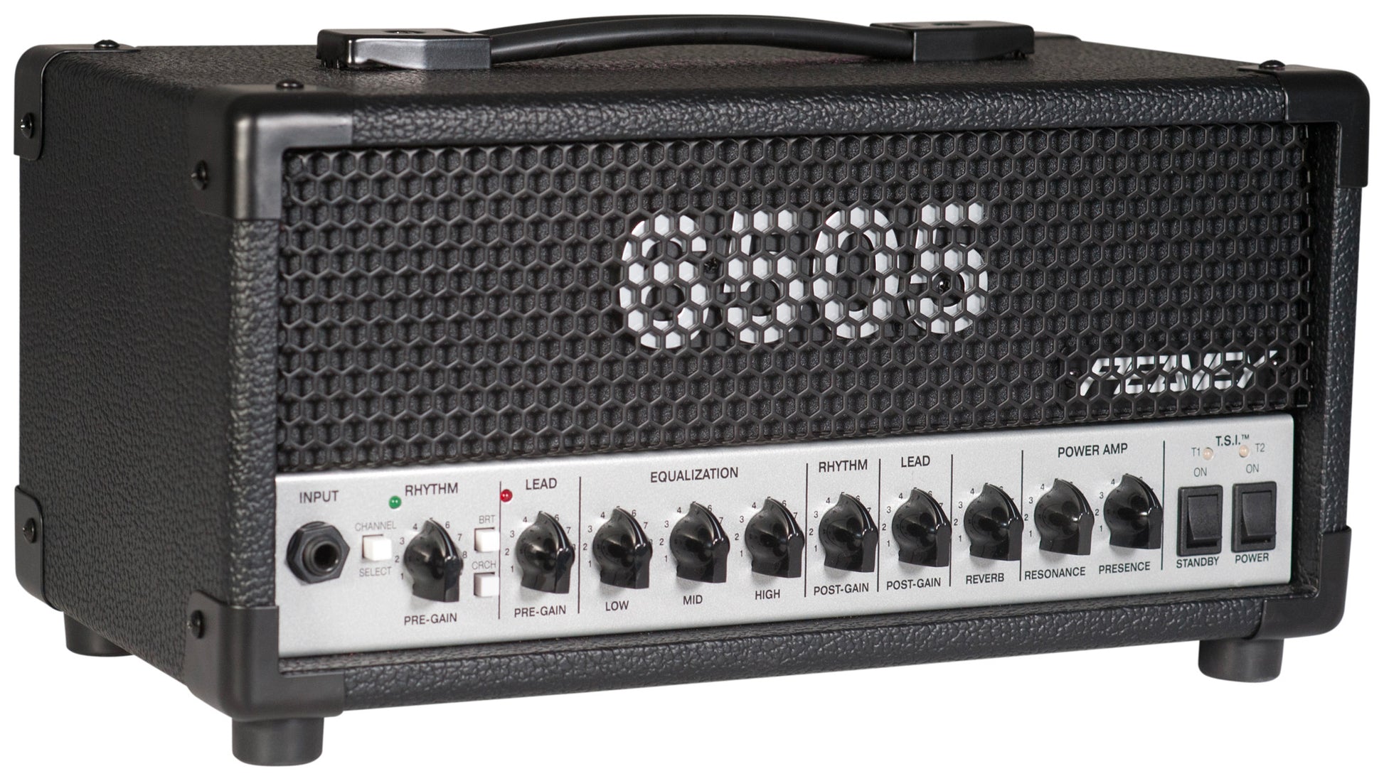 Tête amplifiée à lampes compact 20W, 2 canaux, EQ 3 bandes, Reverb, pédalier inclus, sortie DI, sortie casque, finition noir