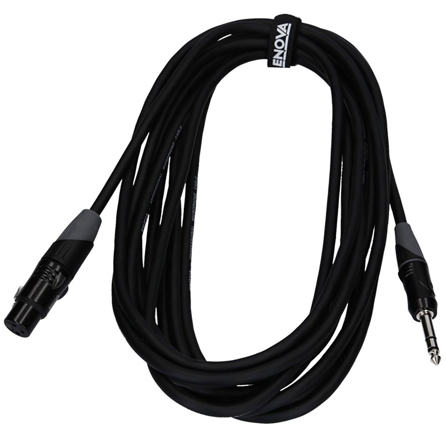 Câble micro XLR femelle/Jack stéréo, 3 mètres, noir