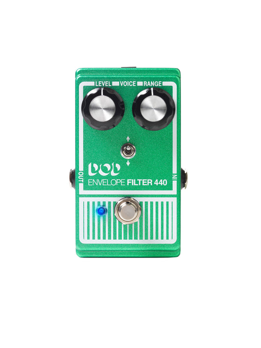 Pédale ENVELOPE FILTER 440, filtre d'enveloppe basé sur le circuit original avec composants actualisés, True Bypass, vert