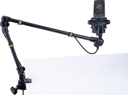 Support pour micro et caméra, attache pour table et pieds ronds ou carrés jusqu'à 3 cm d'épaisseur, noir
