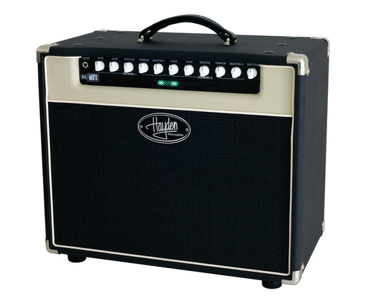 Combo guitare à lampes DUAL MOFO 15, 15W (2x EL84), 1x 12" Hayden Custom, préampli à lampe, 2 canaux, EQ 3 bandes, 10 kg
